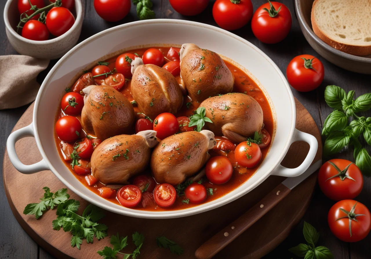 Stewed Rabbit with Tomatoes