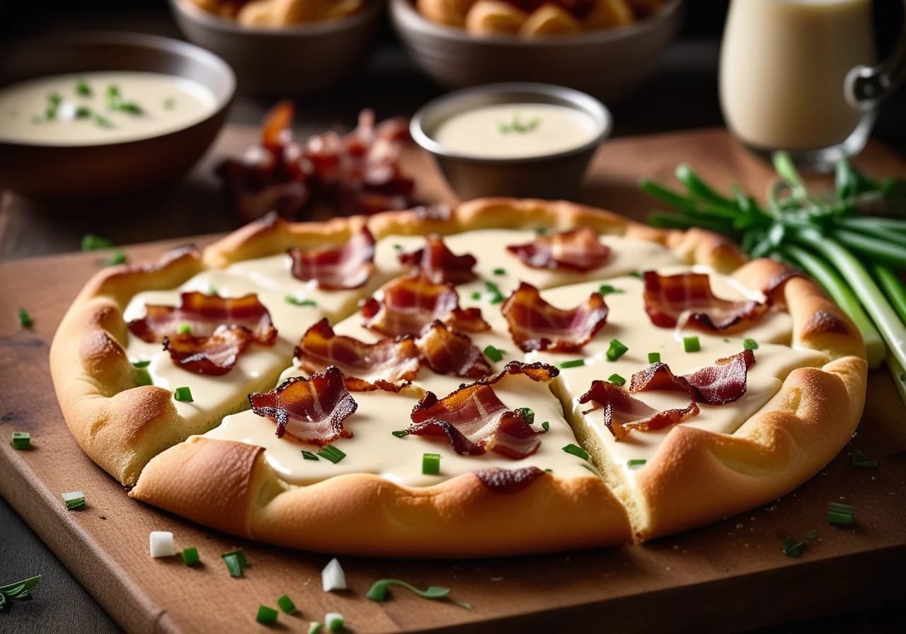 Flammkuchen with Onions and Bacon