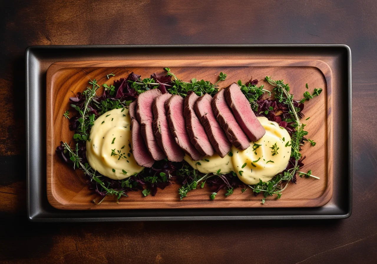 Steak Strips with Potato Mash