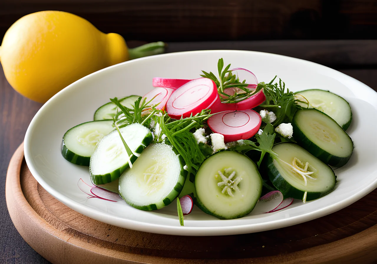 Cucumber Radish Salad with Feta