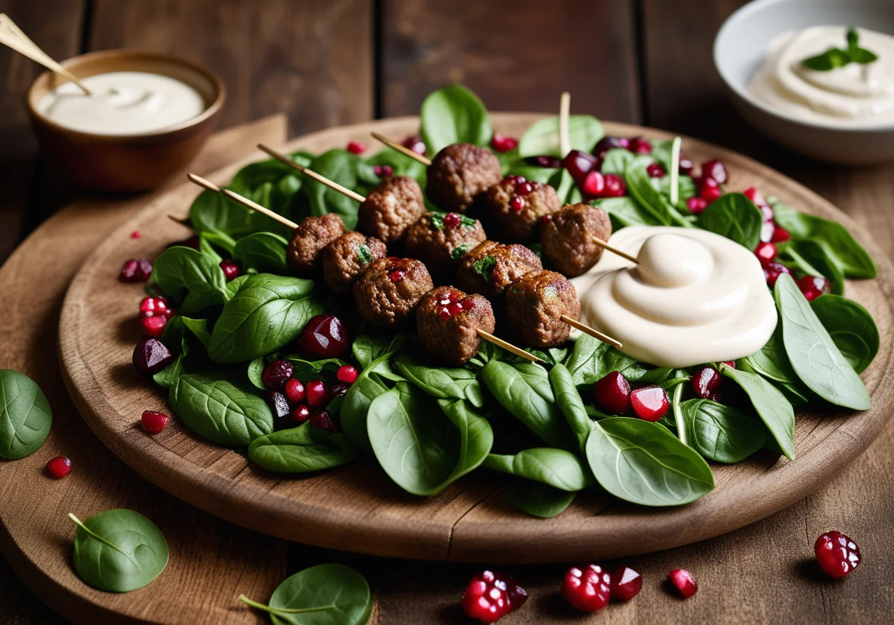 Ground Meat Koftas with Spinach
