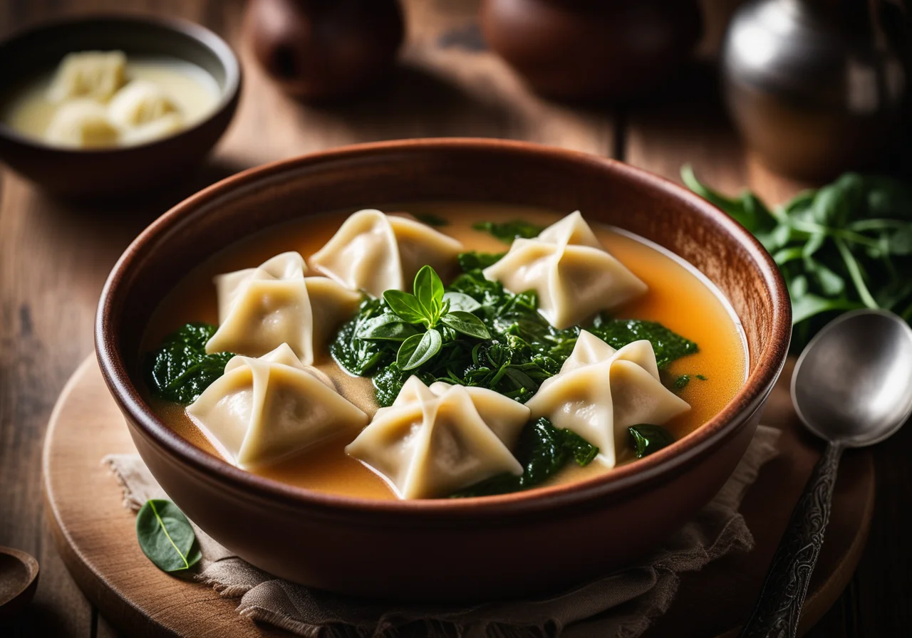 Beef Broth with Maultaschen