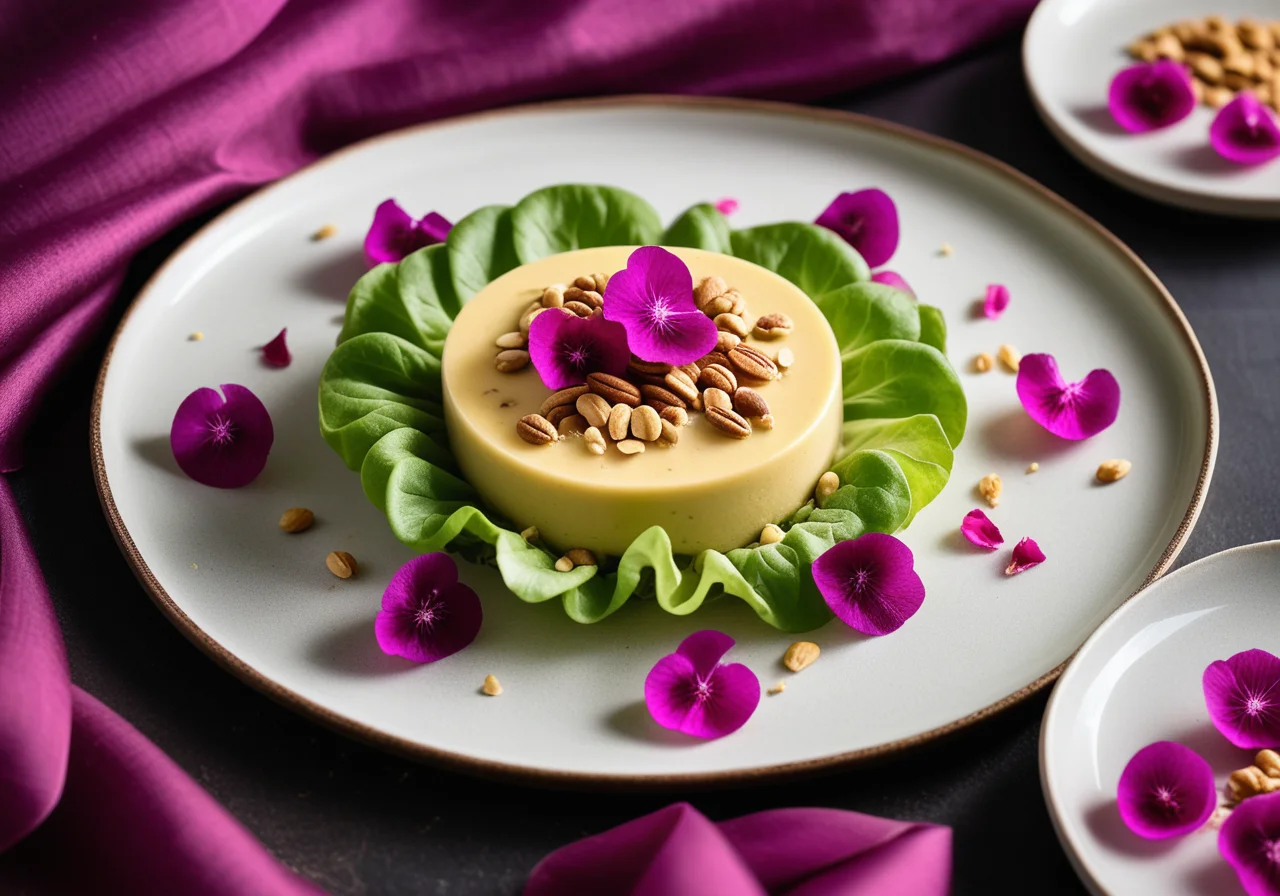 Herb Flan with Salad