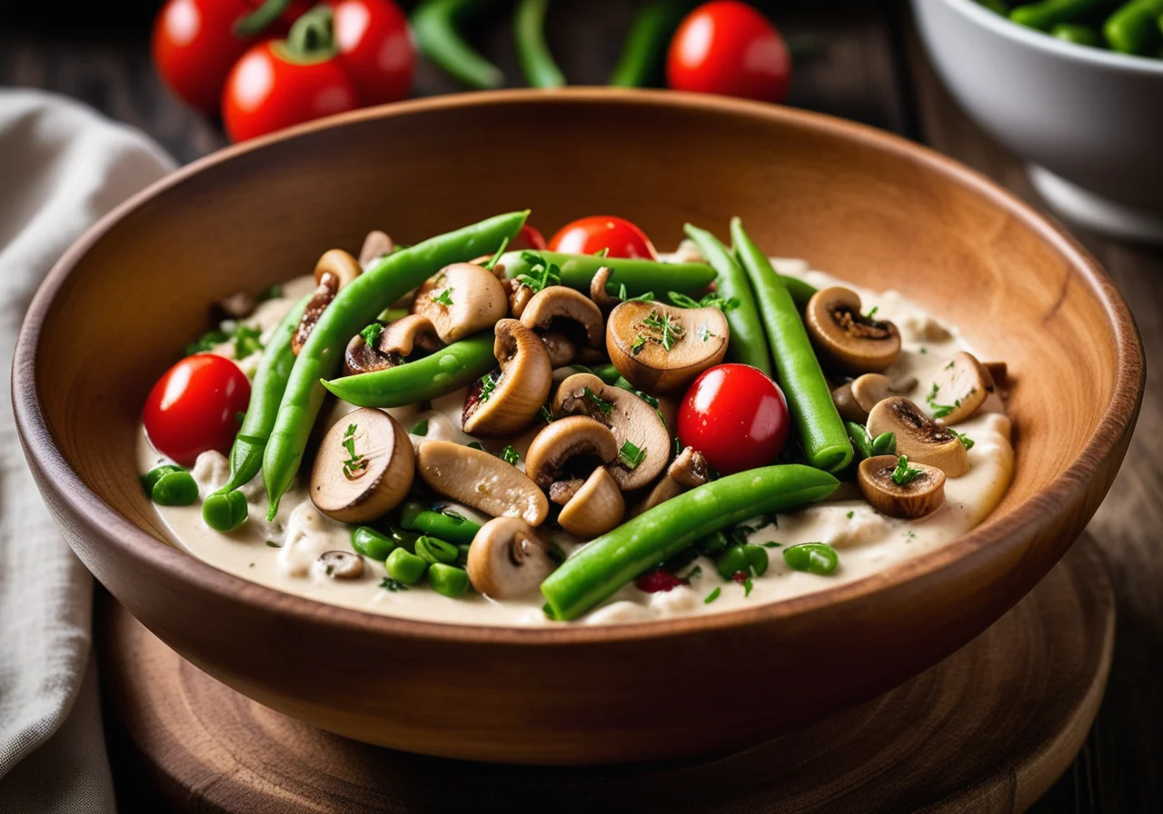 Fish Ragout with Vegetables in Cream Sauce
