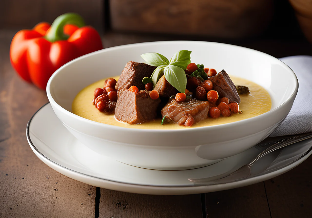 Veal Goulash with Polenta