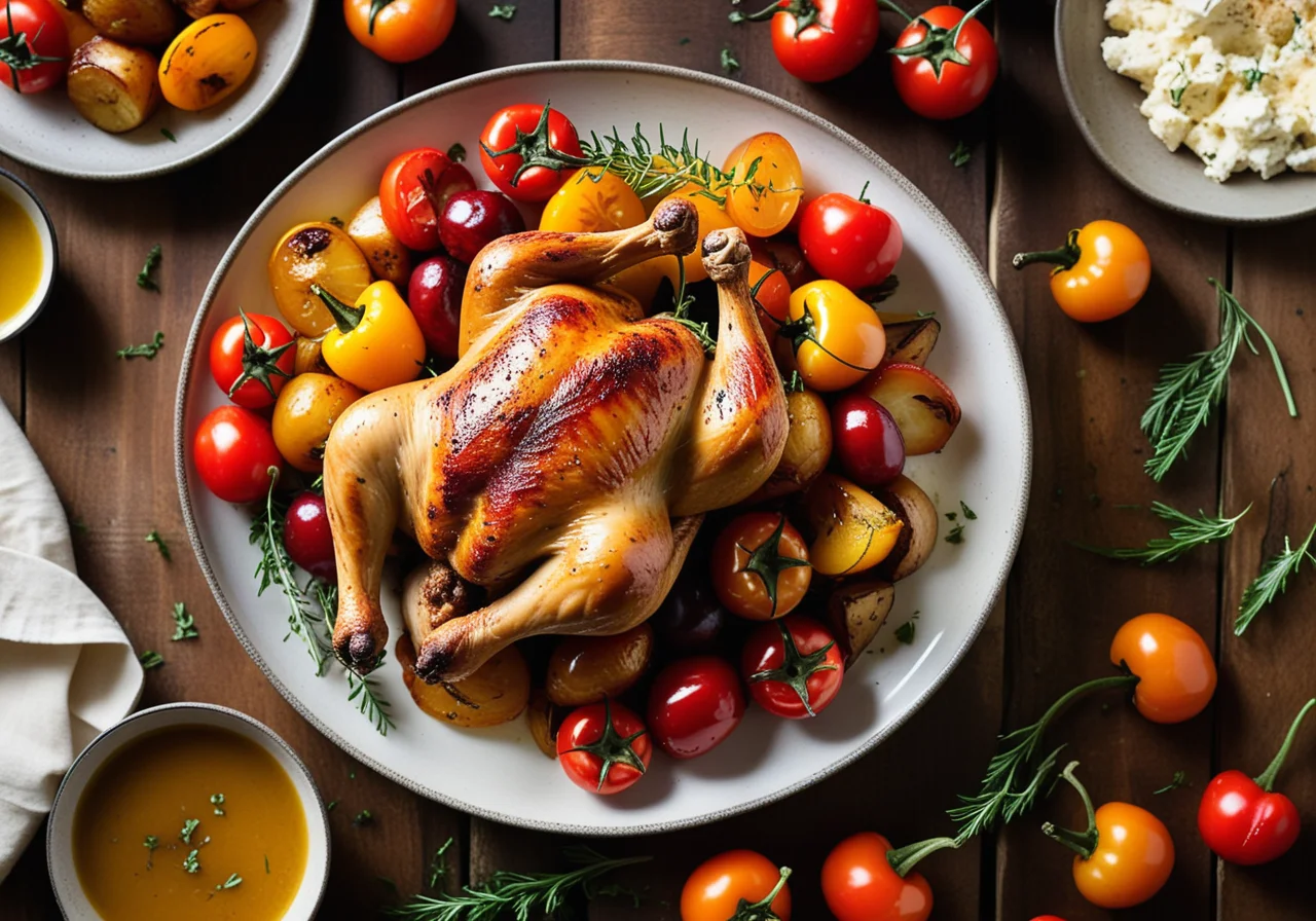 Chicken Thighs on Vegetables