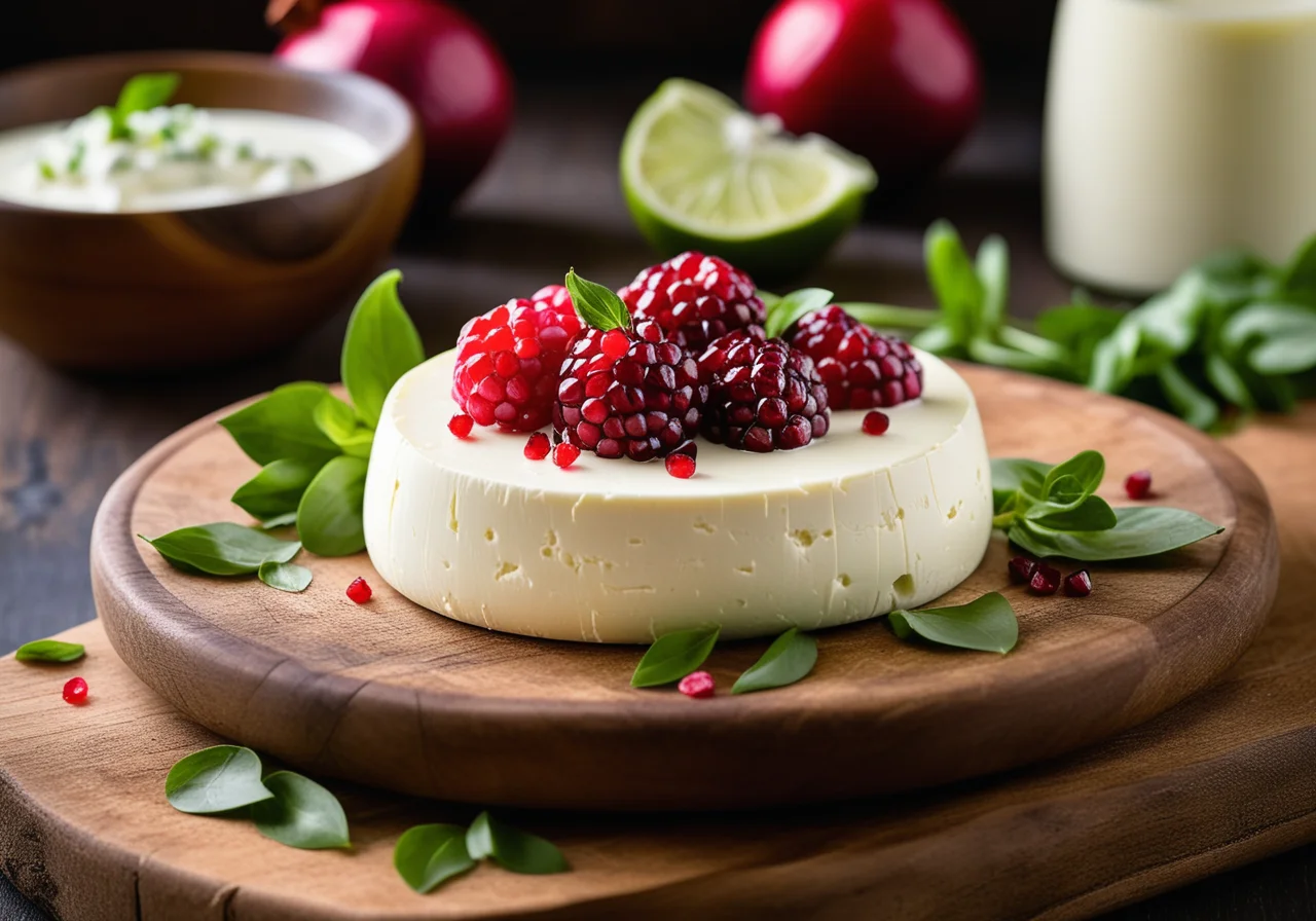 Goat cheese with lime dressing