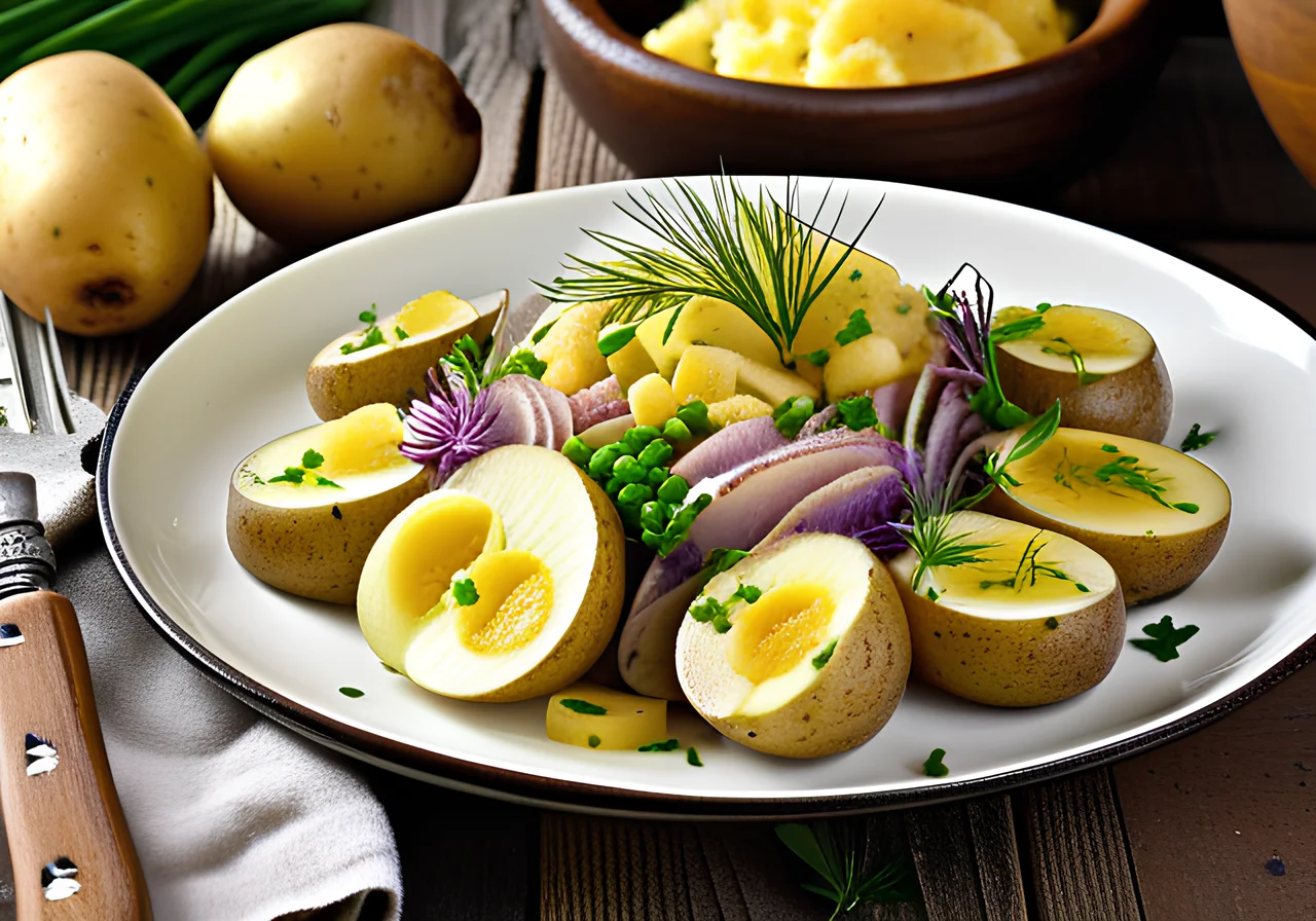 Potato Salad with Herring and Apple