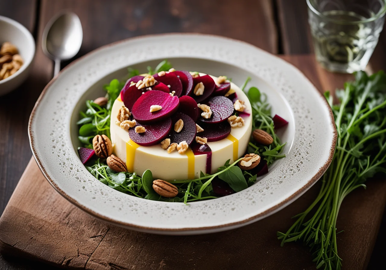 Layered Beet and Cheese Salad