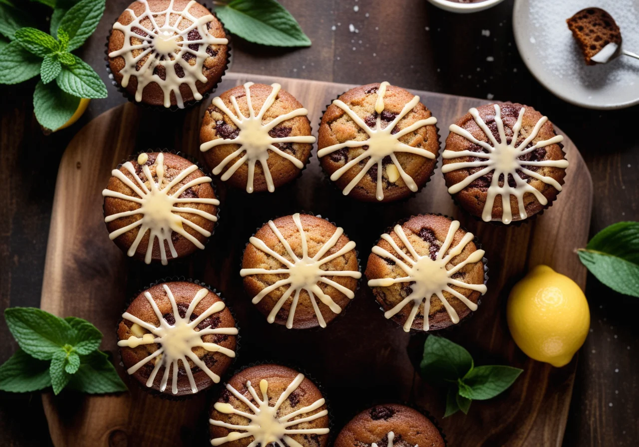 Muffins with Spider Decoration