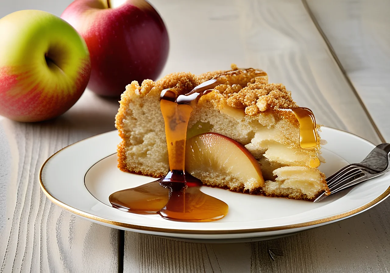 Flaky Apple Cake Without Egg