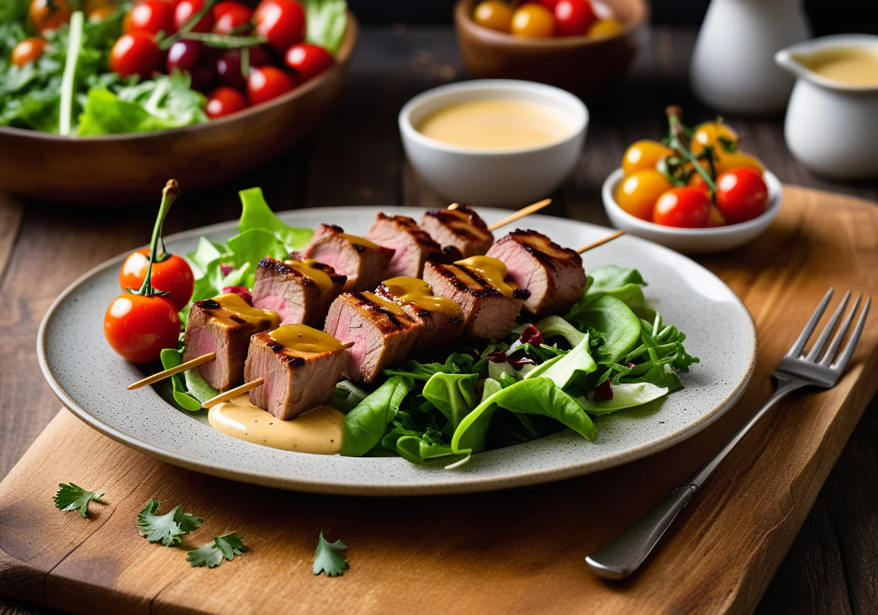 Filet Skewers in Dijon Mustard Marinade