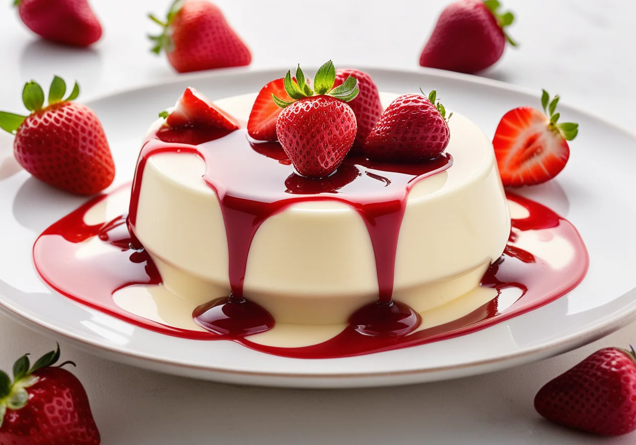 Yogurt Pudding with Vanilla Cream