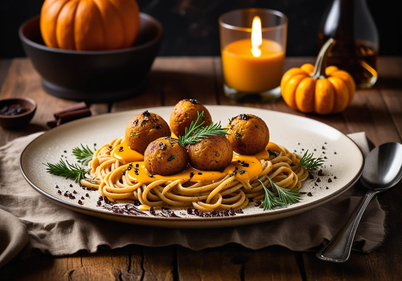 Pasta Balls with Pumpkin Cream