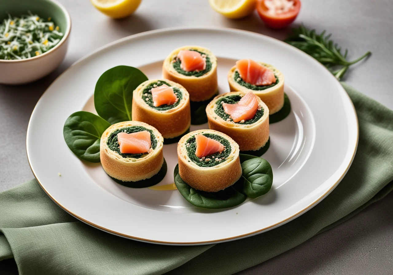 Salmon Spinach Rolls