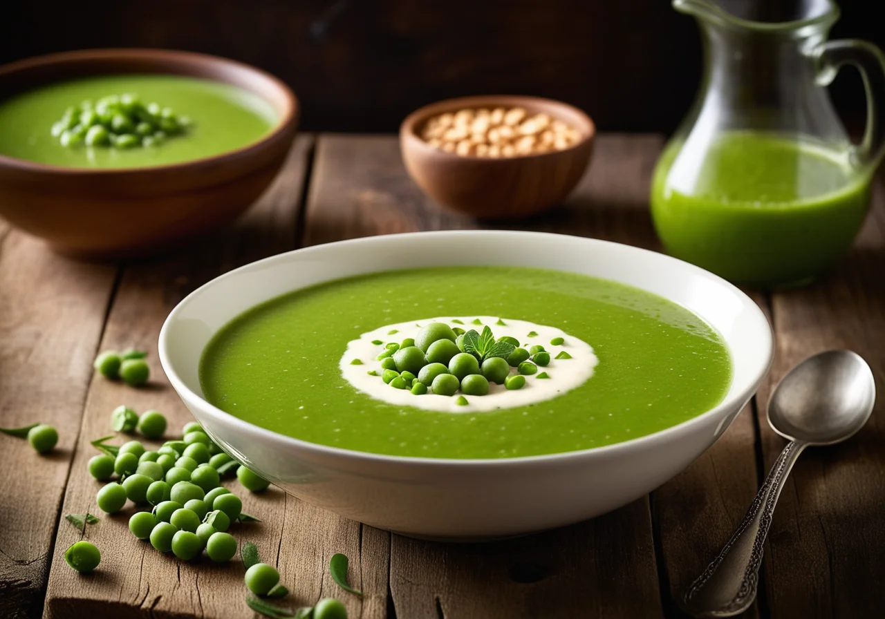 Cold Pea Soup with Beans