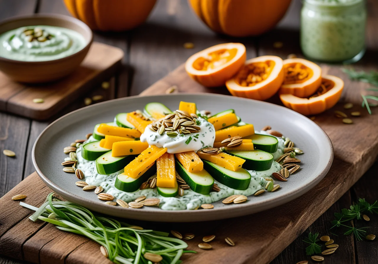 Fried Zucchini with Herb Quark