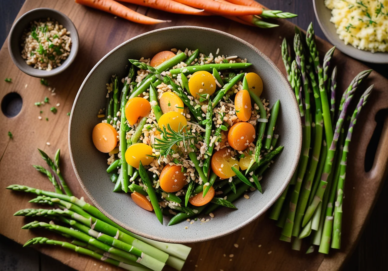 Tender Wheat Salad with Mixed Vegetables