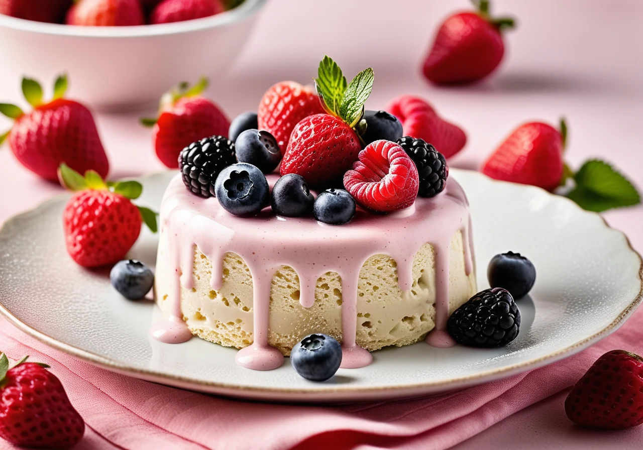 Yogurt Ice Cream with Berries