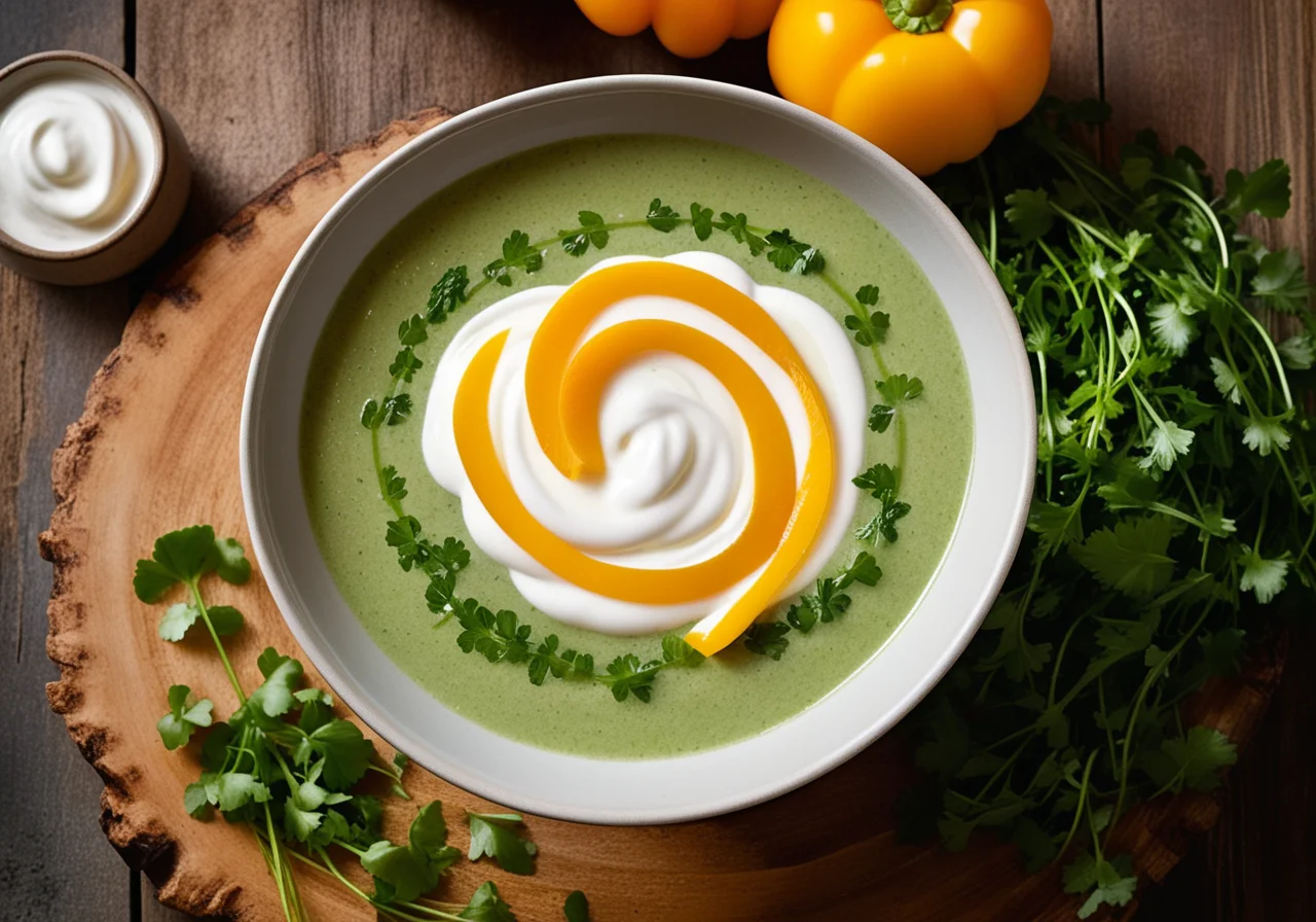 Watercress Soup with Sour Cream