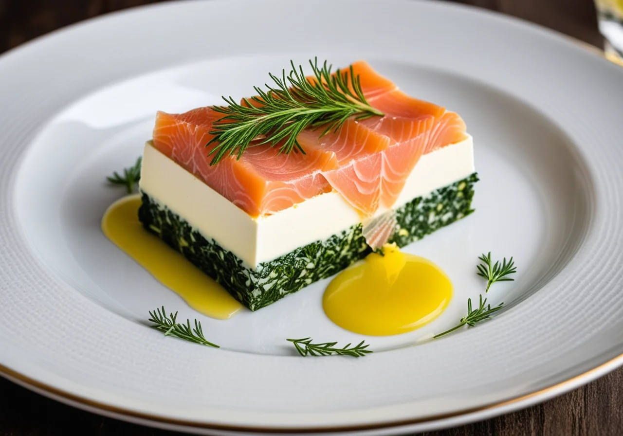 Smoked Salmon and Spinach Cream Cheese Terrine