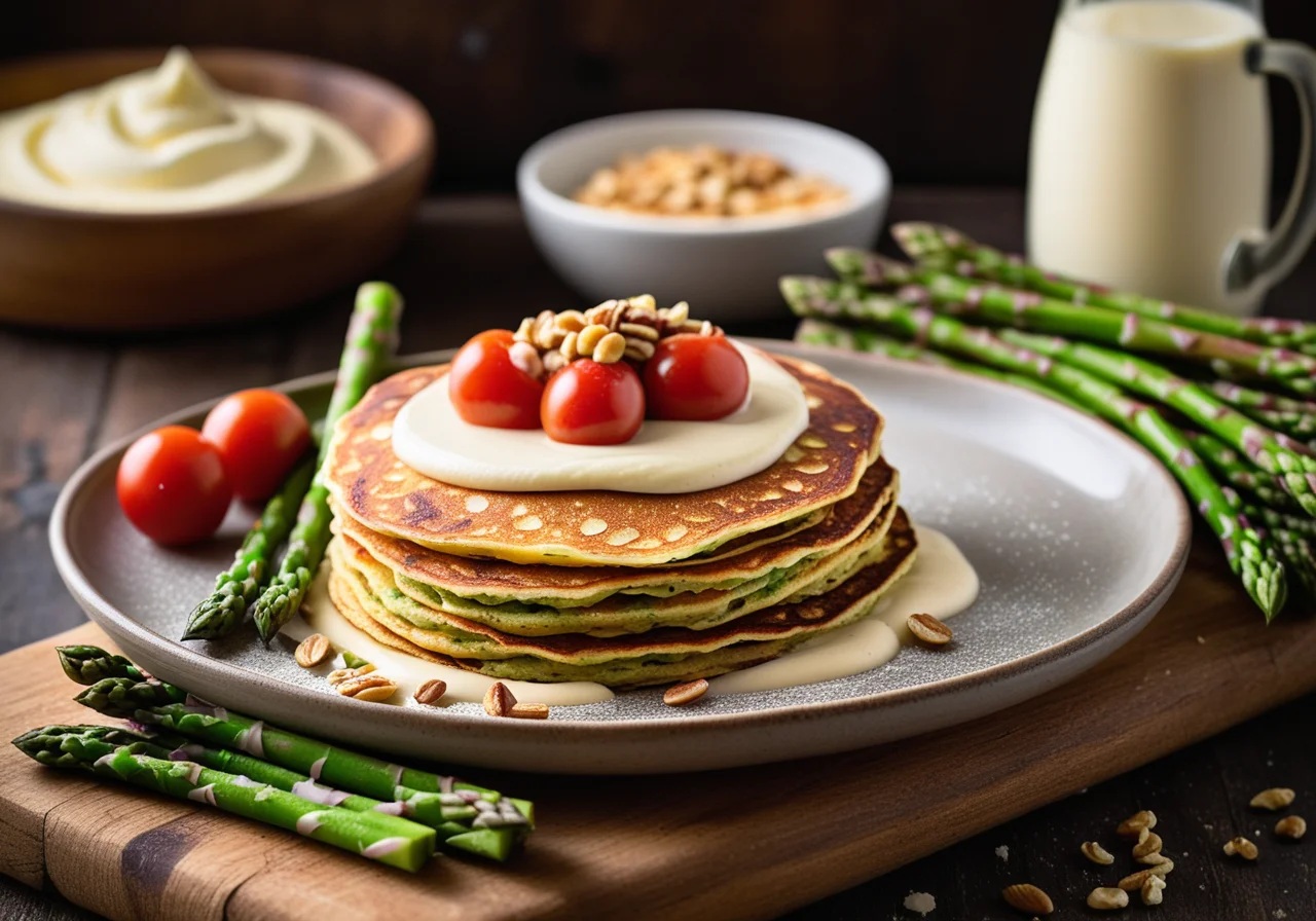 Baked Asparagus Pancakes