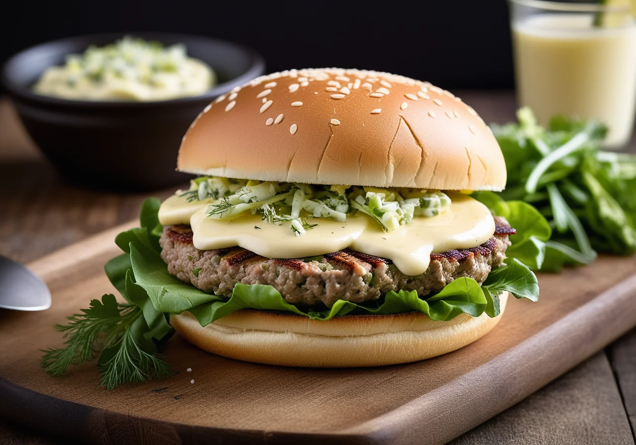 Burger with River Crab Salad