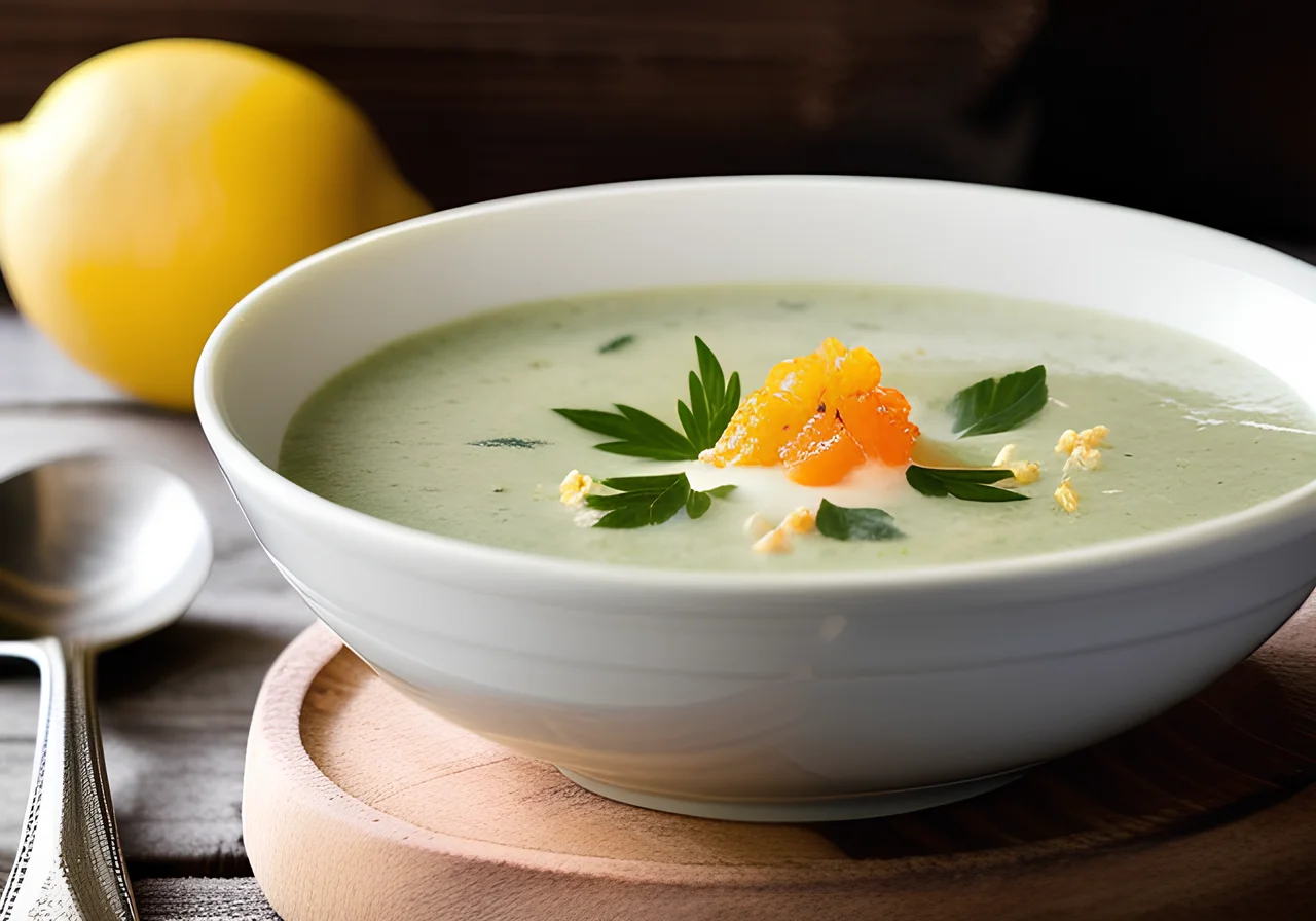 Wild Garlic Cream Soup with Celeriac and Potato
