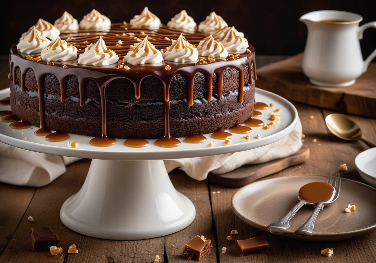 Chocolate Cake with Caramel