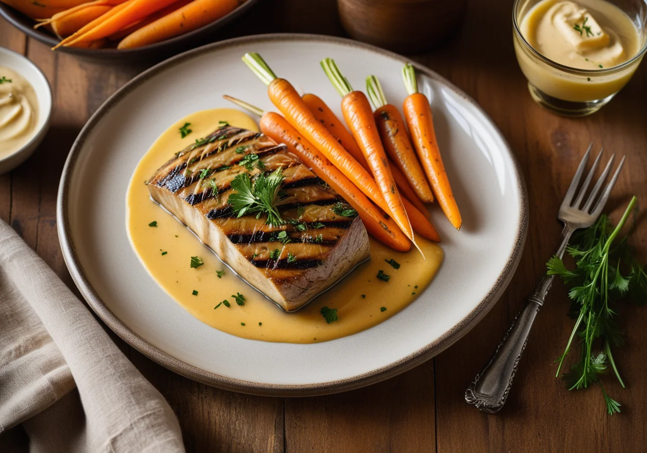 Mackerel in White Wine Broth with Carrots and Potatoes