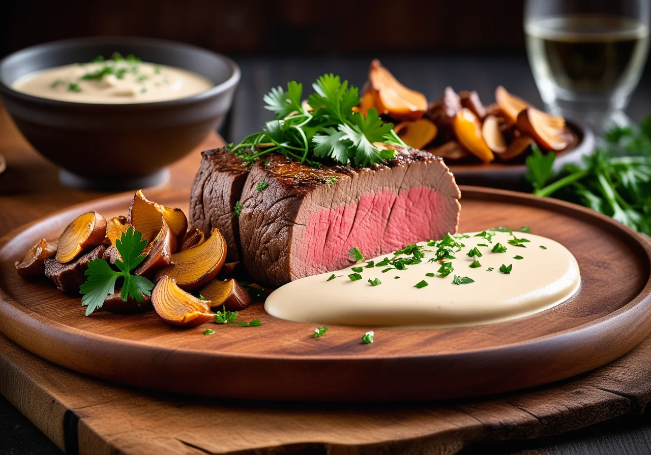 Beef Tenderloin with Chanterelle Cream Sauce