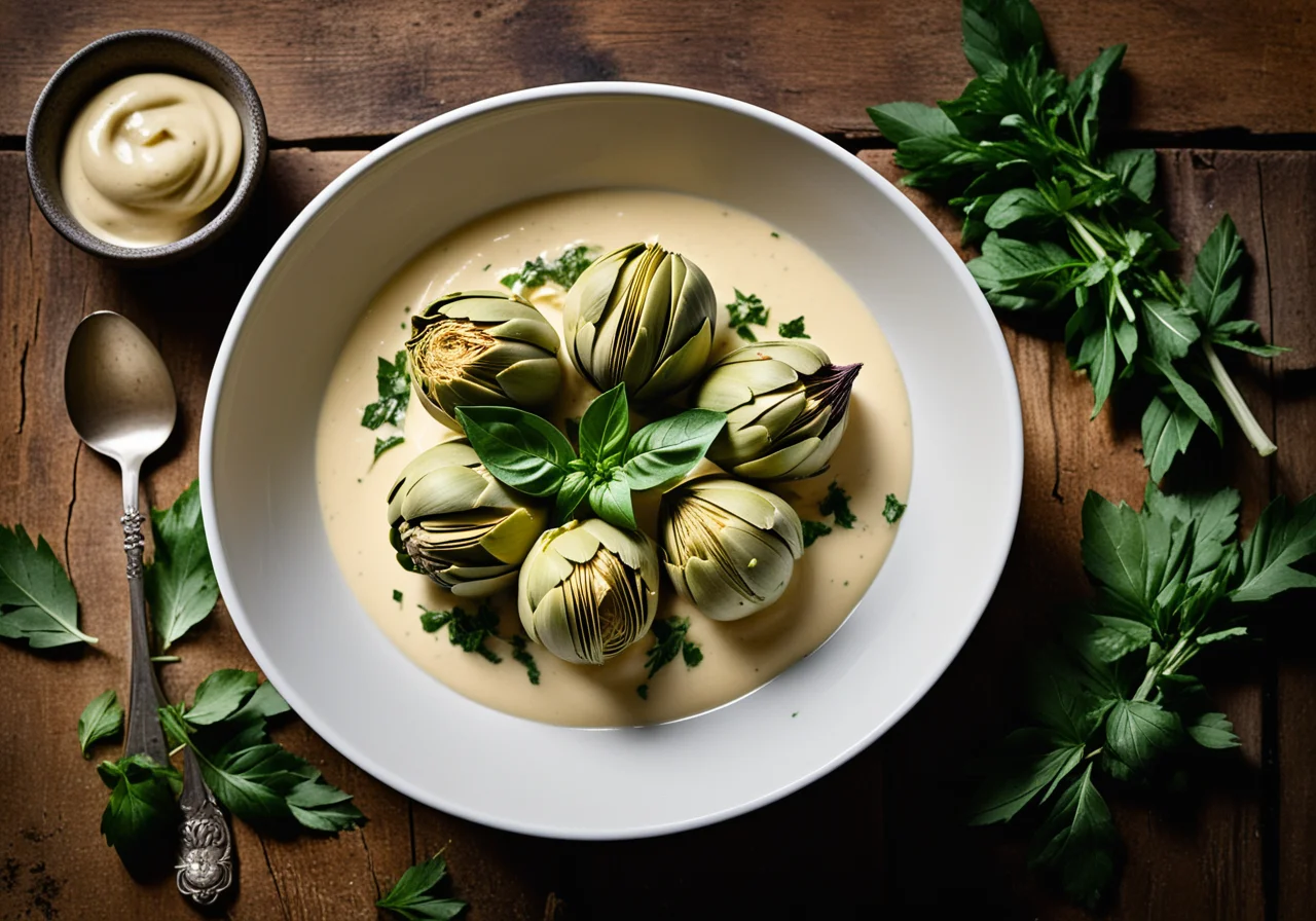 Artichokes with Potato Cream