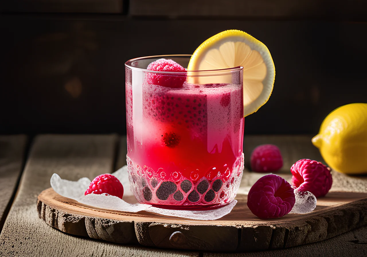 Chia-Raspberry Lemonade