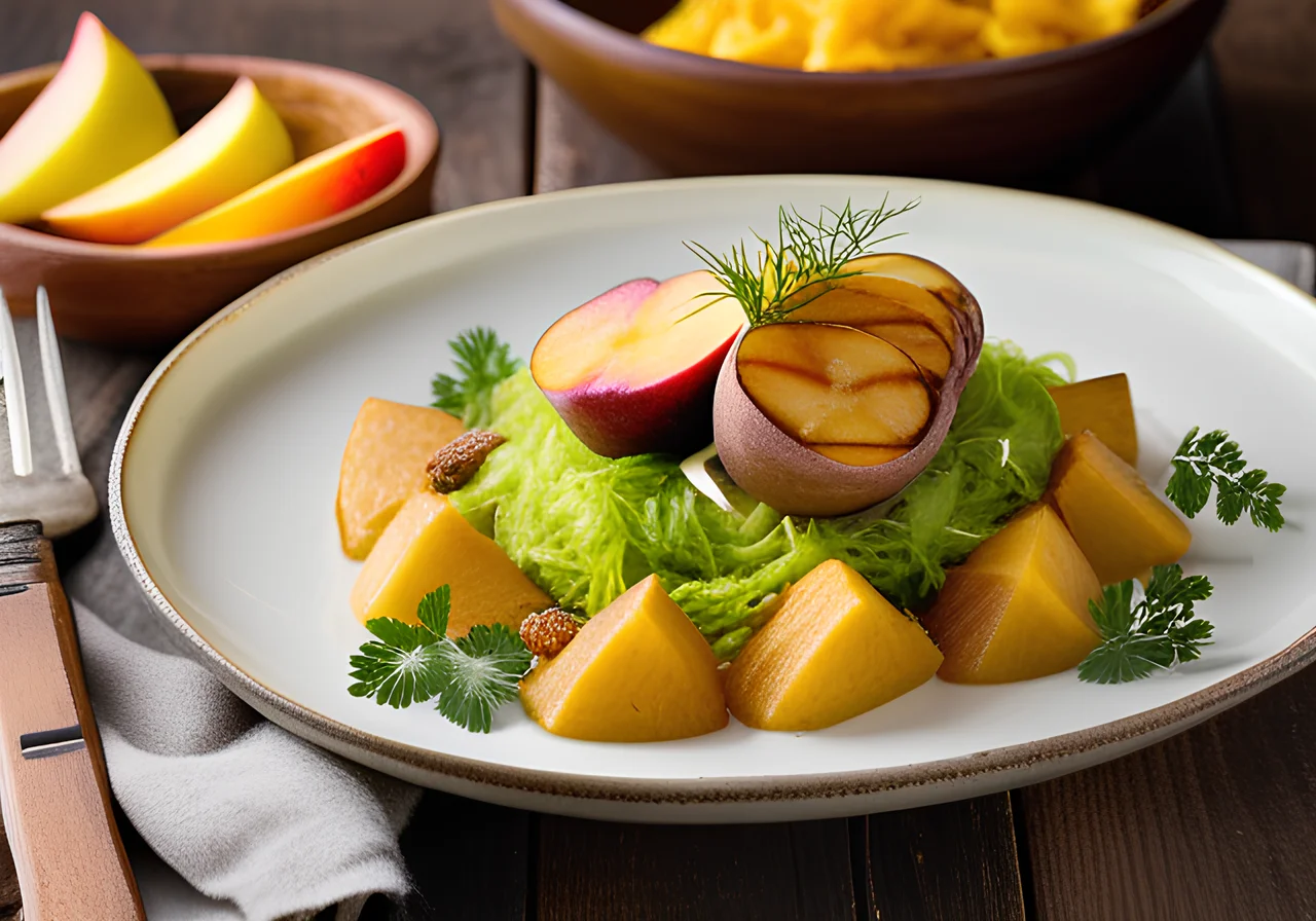 Sweet Potato Schupfnudeln with Sauerkraut