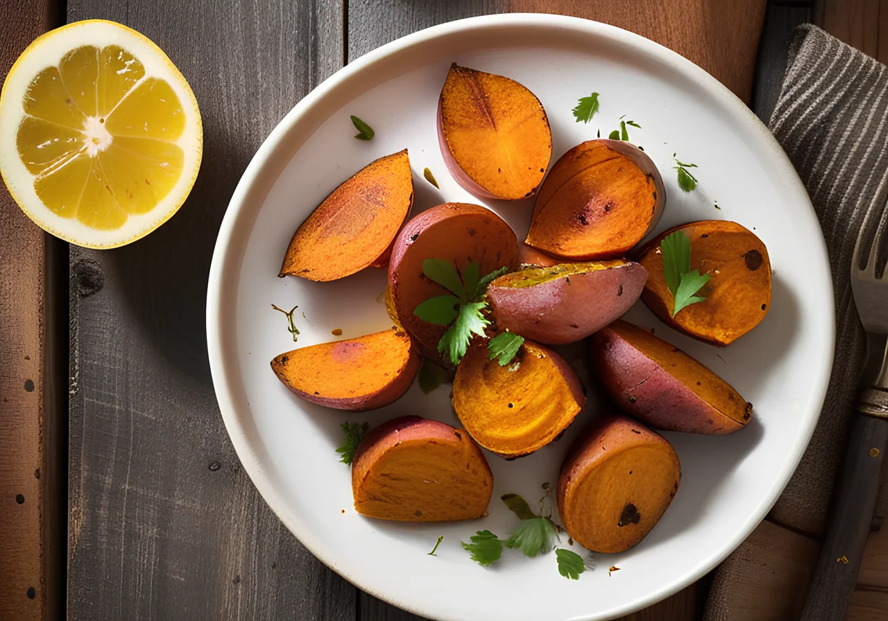 Spicy Sheet Pan Sweet Potatoes