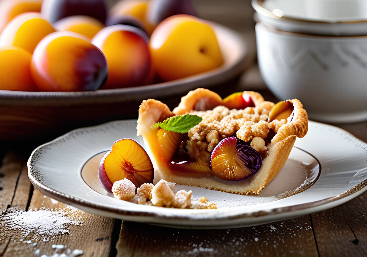 Plum Tart with Crumble
