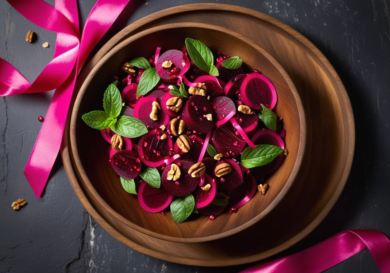 Beetroot Salad with Walnuts and Pomegranate