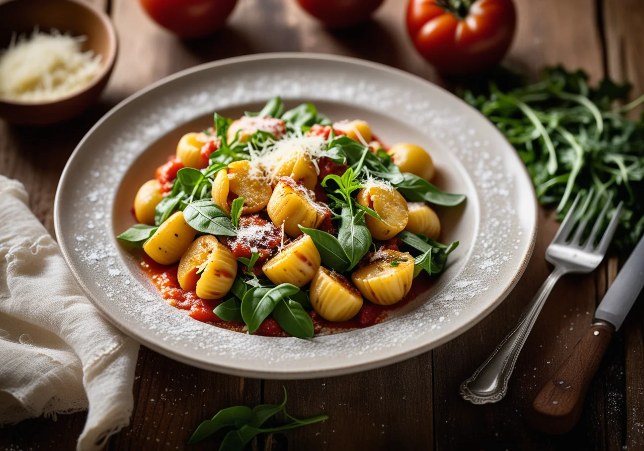 Gnocchi with Tomato Sauce and Parmesan
