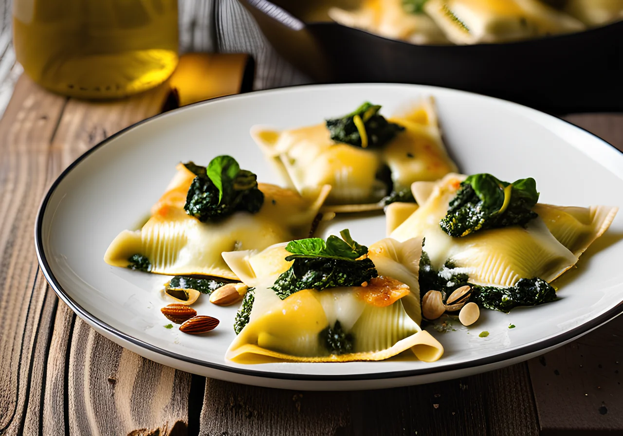 Baked Spinach-Feta Ravioli