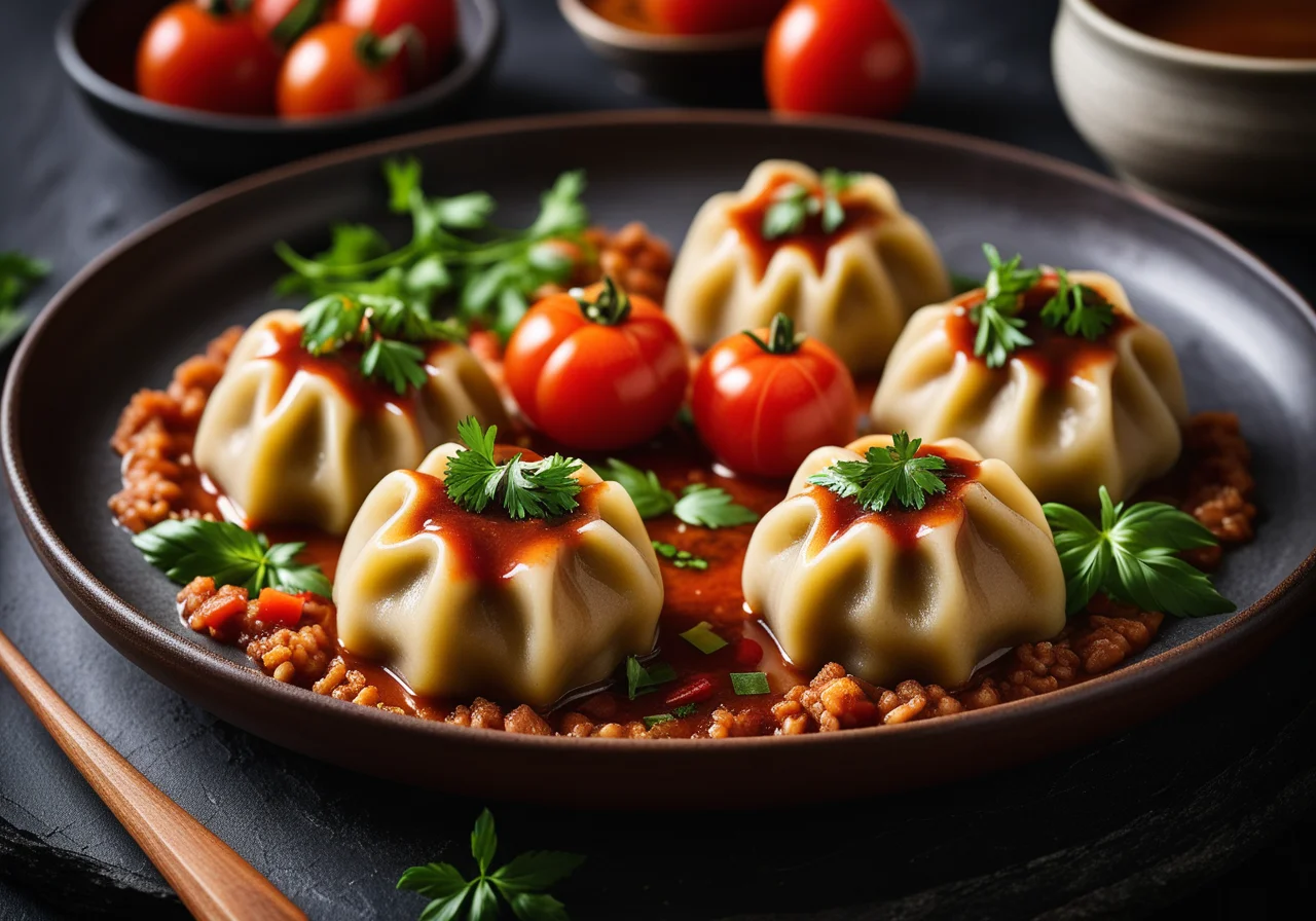 Rice Dumplings with Ground Meat Filling