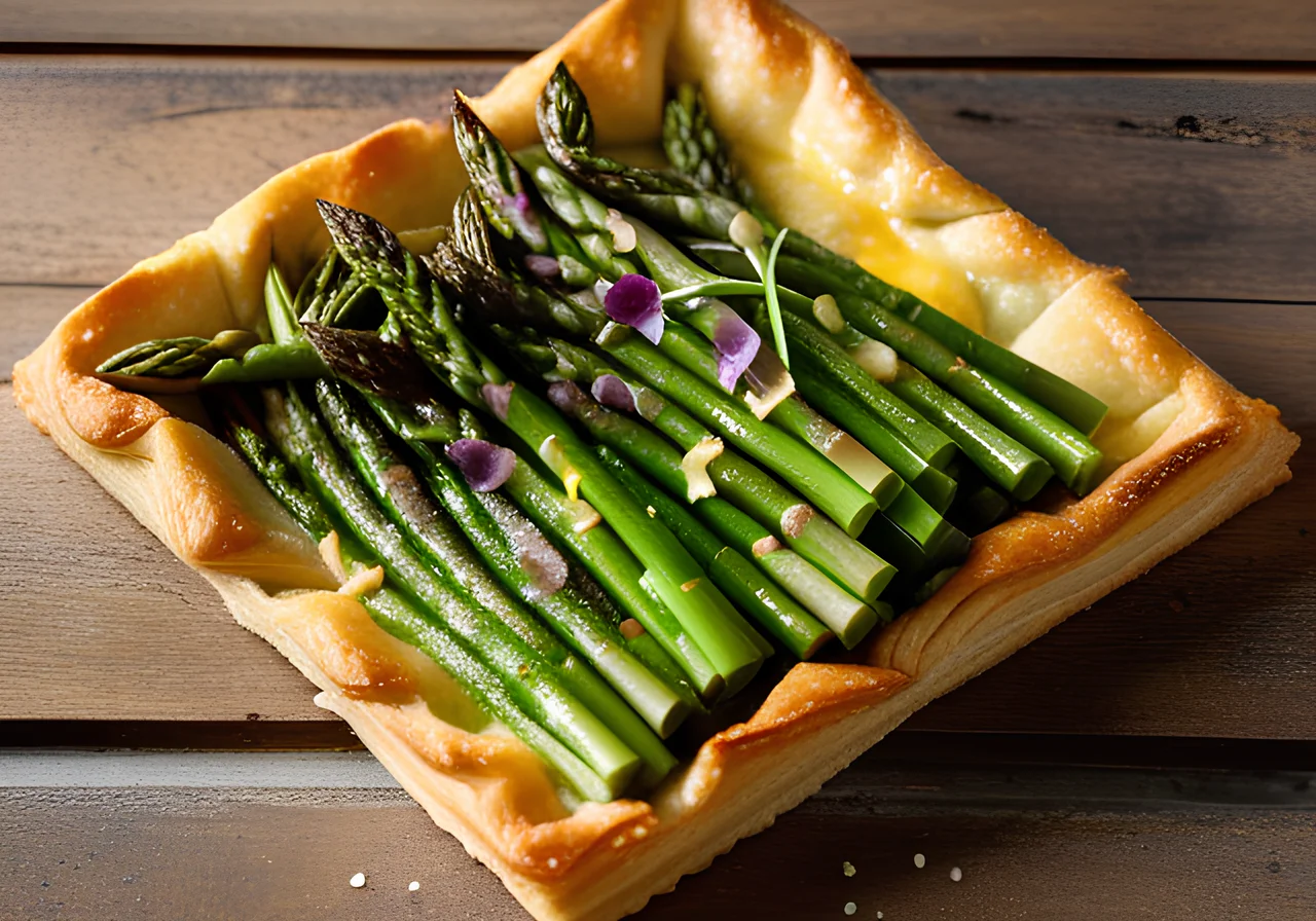 Pea Tart with Asparagus