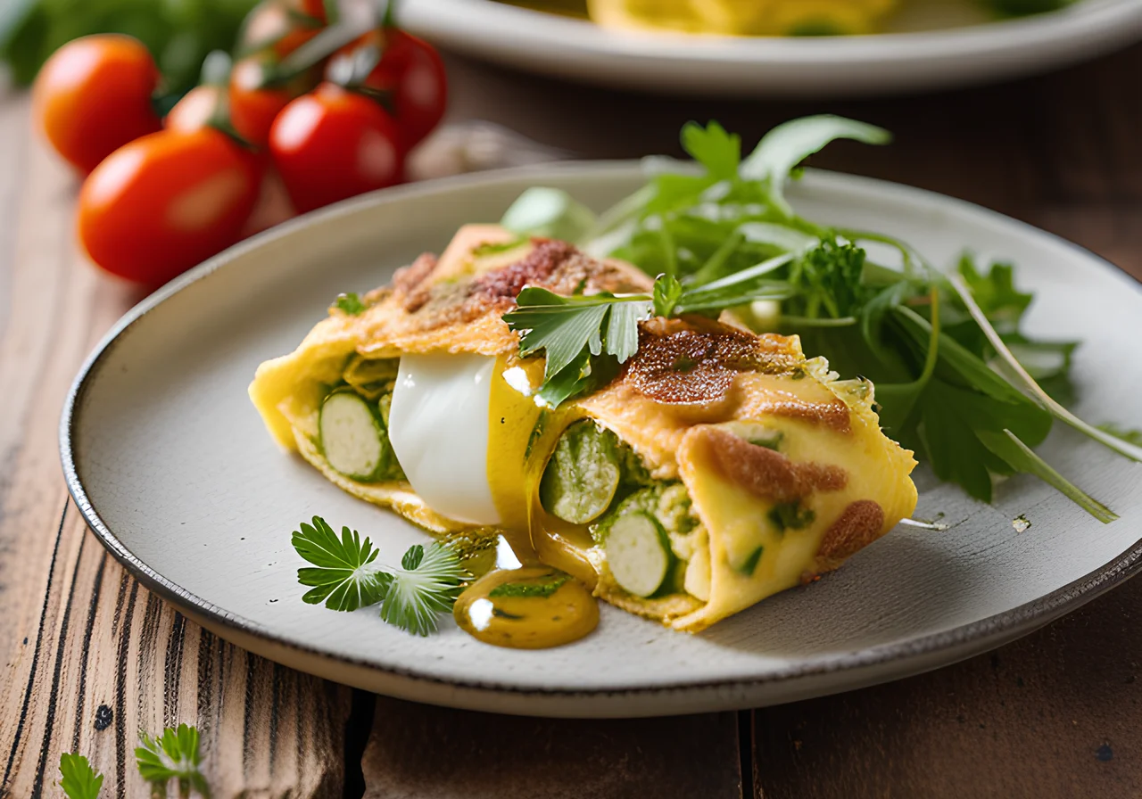 Stuffed Omelette Roll