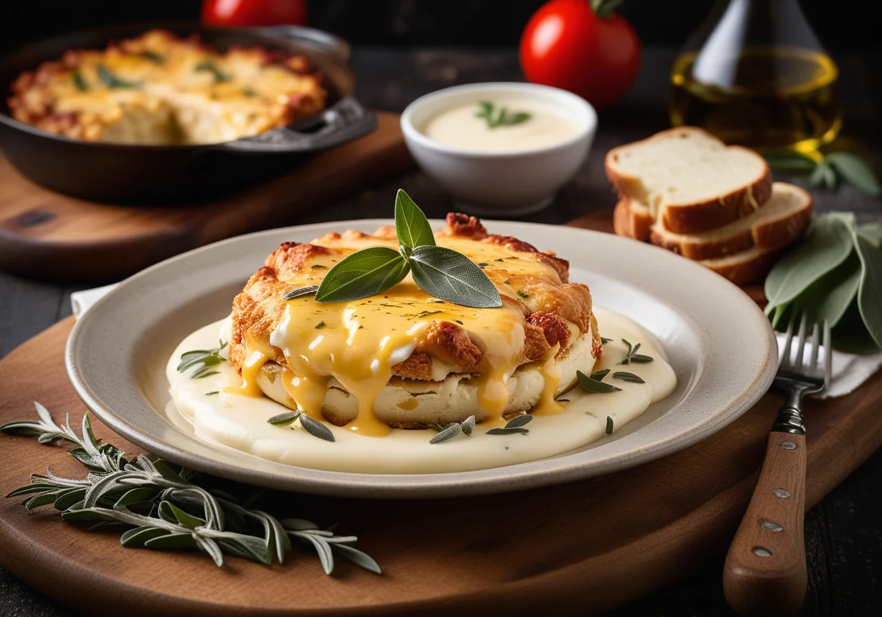 Chicken Gratin with Mozzarella