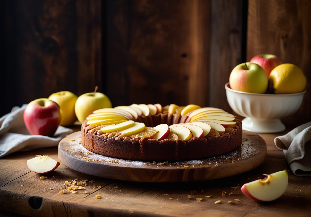 Apple Cake with Batter