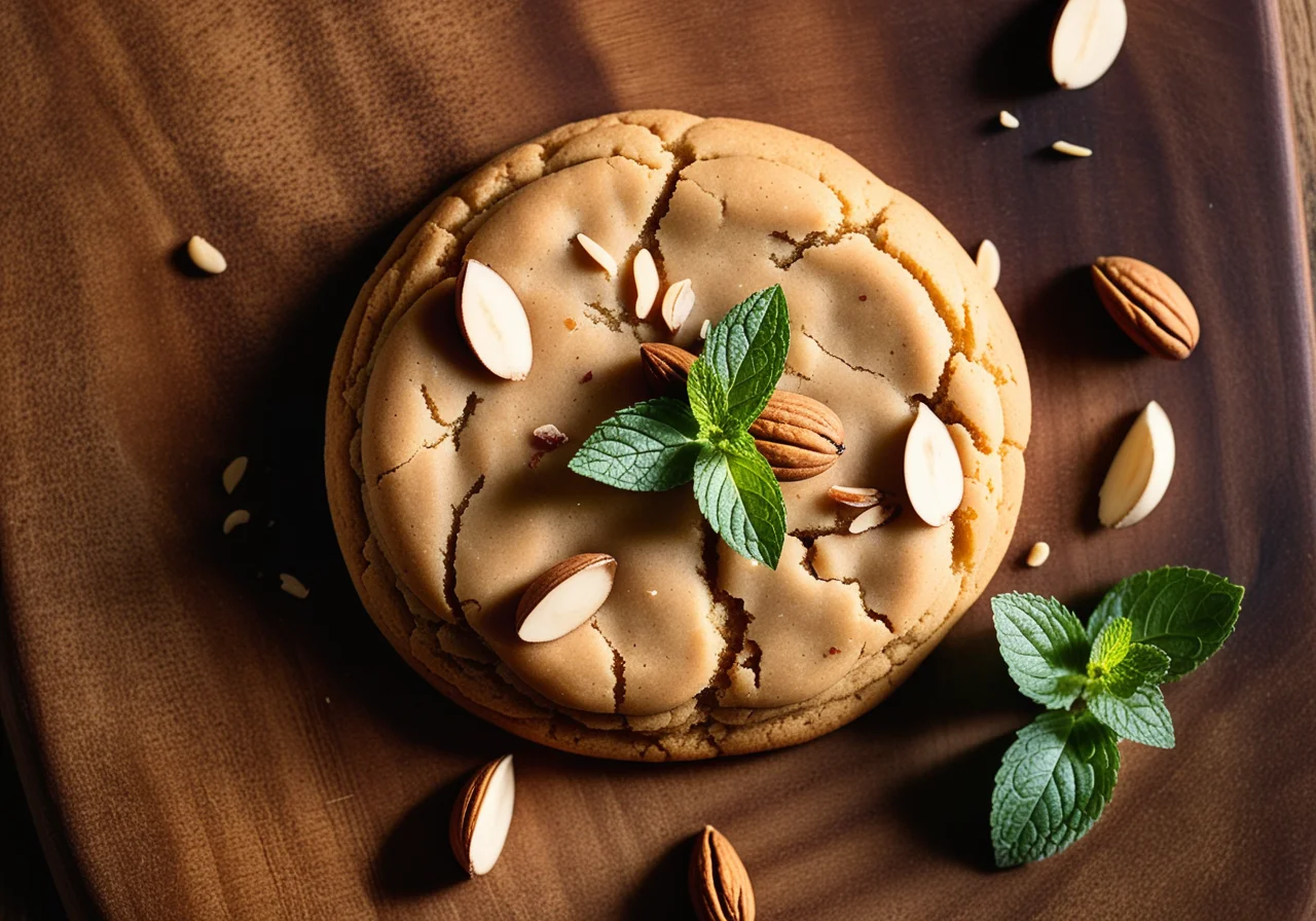 Brown Cake with Almonds