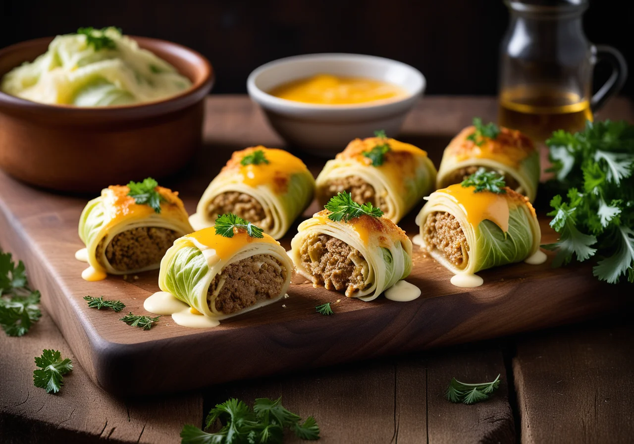 Swiss-Style Cabbage Rolls with Cheese