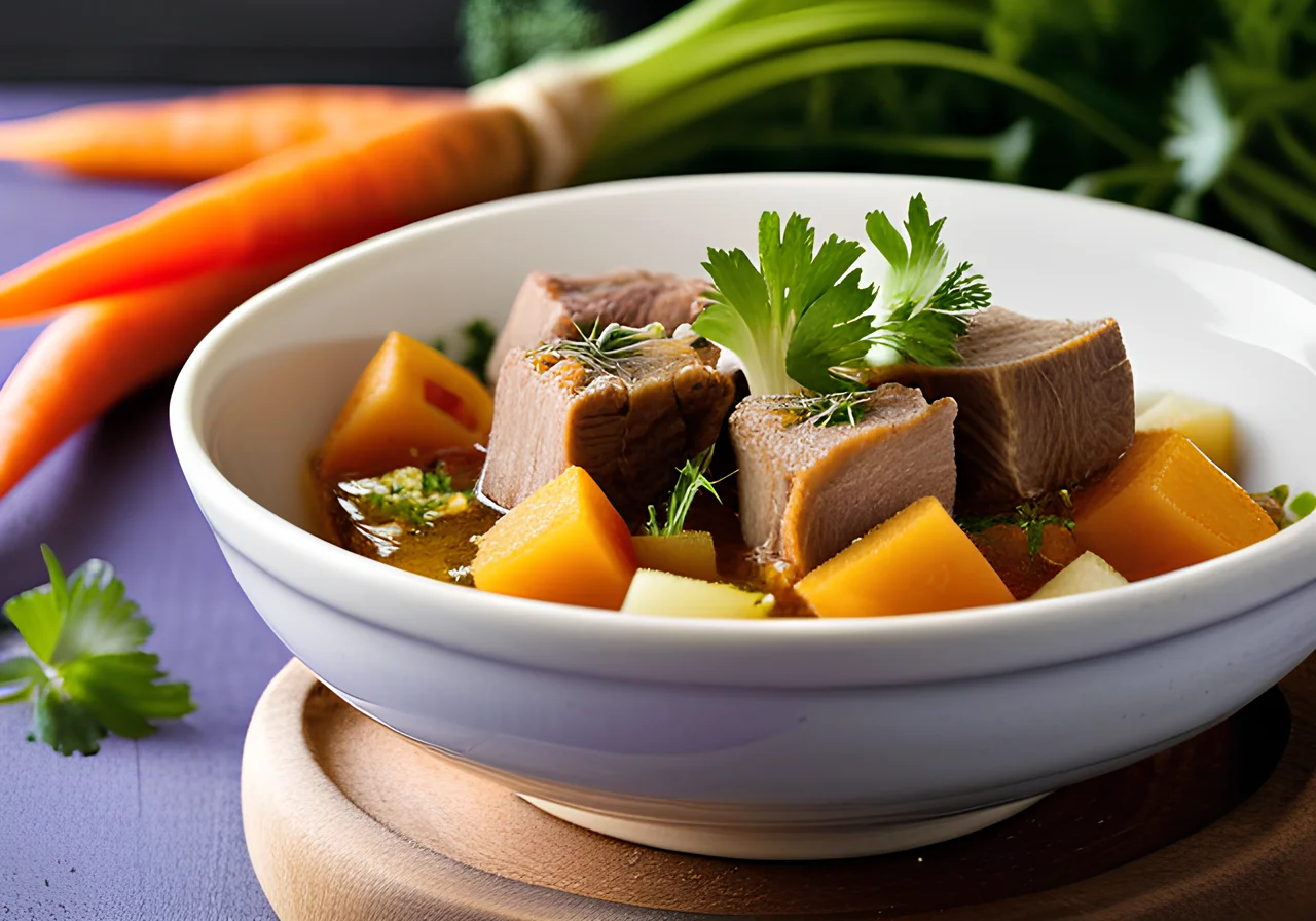 Lamb Ragout with Turnips and Lavender