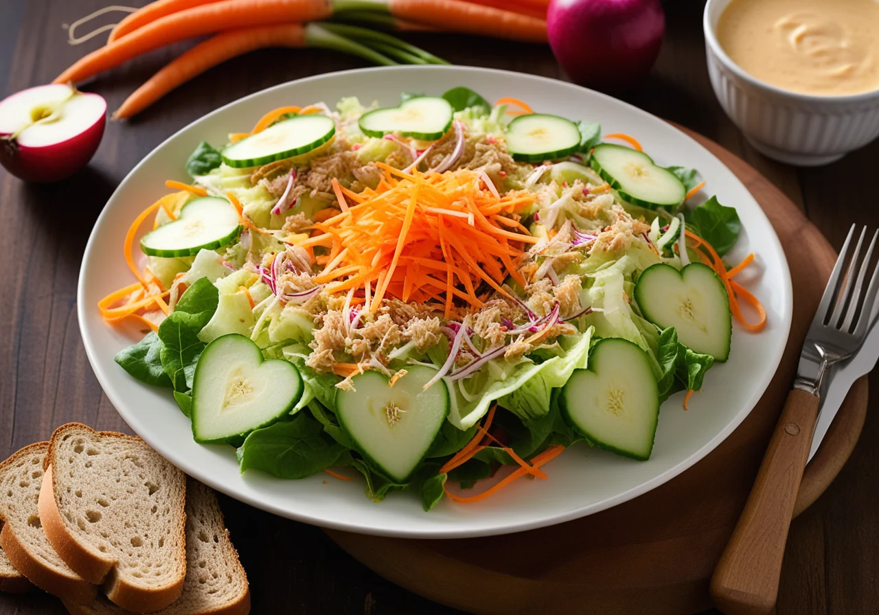 Salad Plate with Spicy Hearts