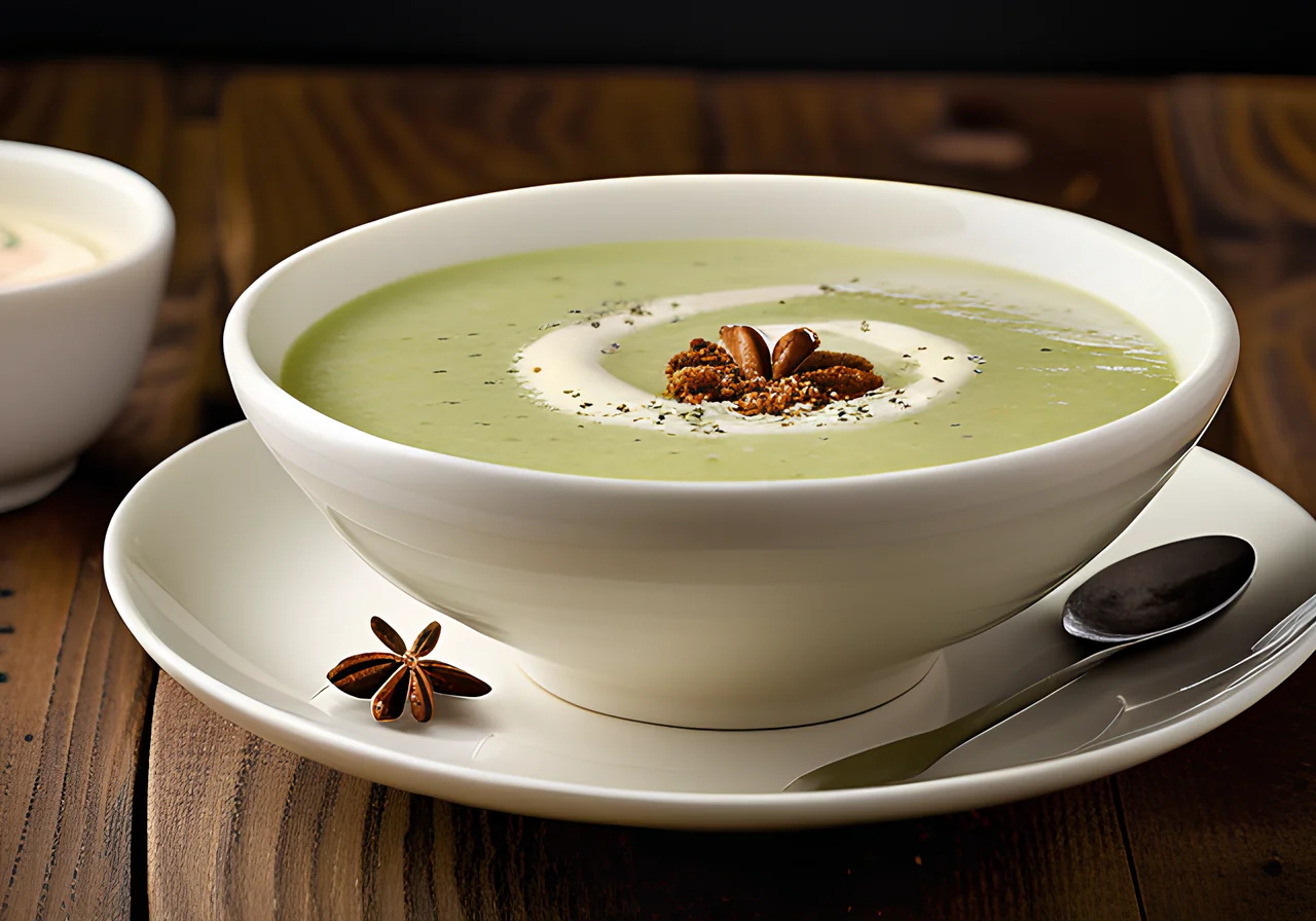 Creamy Leek Soup with Nutmeg and Soy