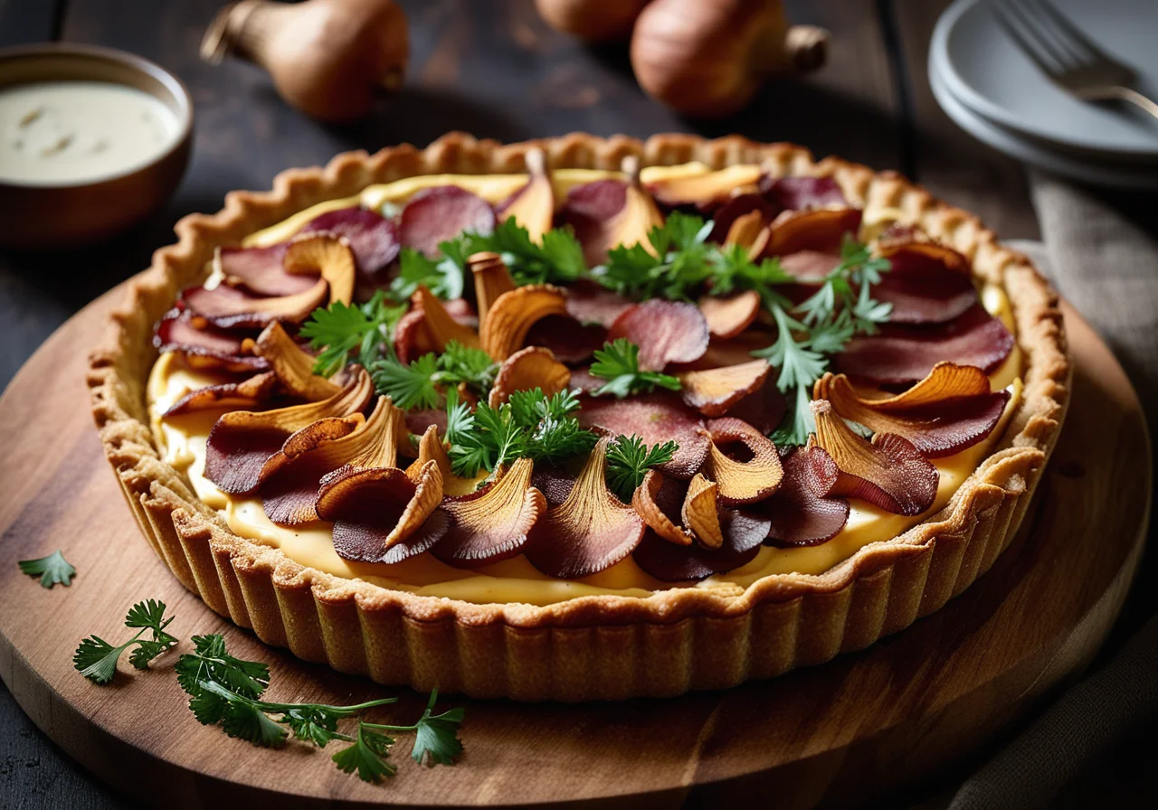 Tarte mit Pfifferlingen